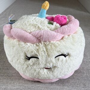 Squishable 15” Birthday Cake with Tag Attached.